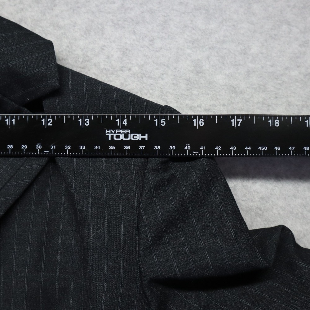 Calvin Klein Blazer Womens 2 3-Button Suit Jacket Coat Business Black Striped - Picture 6 of 10
